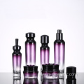 Wholesale High-grade mushroom shape Gradient purple cosmetics electroplating glass bottle/jars with good price
